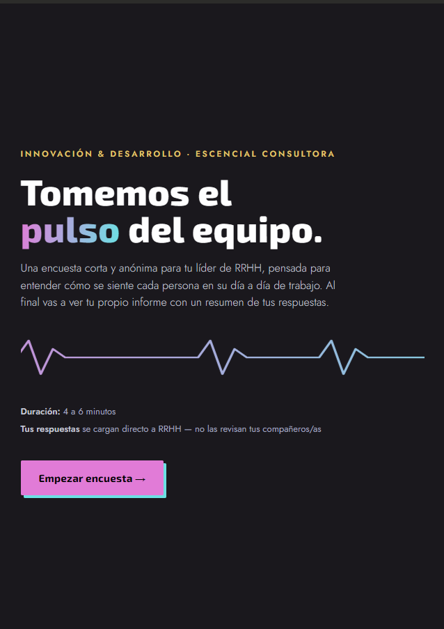 La encuesta de clima laboral corriendo